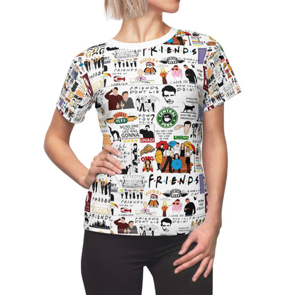 Friends TV Collage Women’s Tee All-Over Print Nostalgia Shirt