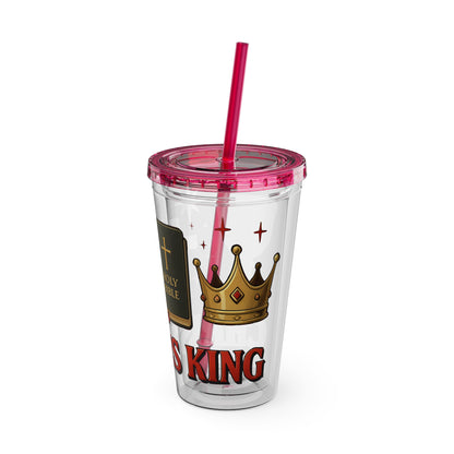 Christ is King Tumbler with Straw, 16oz