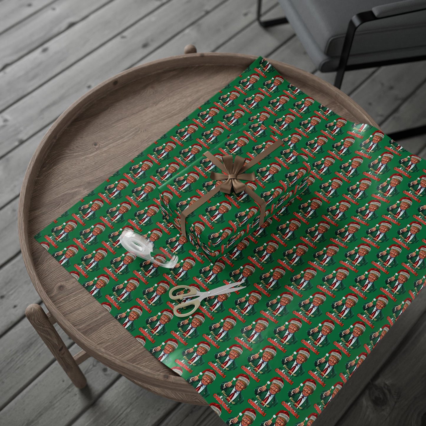 Funny Trump Christmas Wrapping Paper | Political Holiday Gift Wrap | Gag Gift Wrap | White Elephant Party Paper | Christmas Humor Wrap