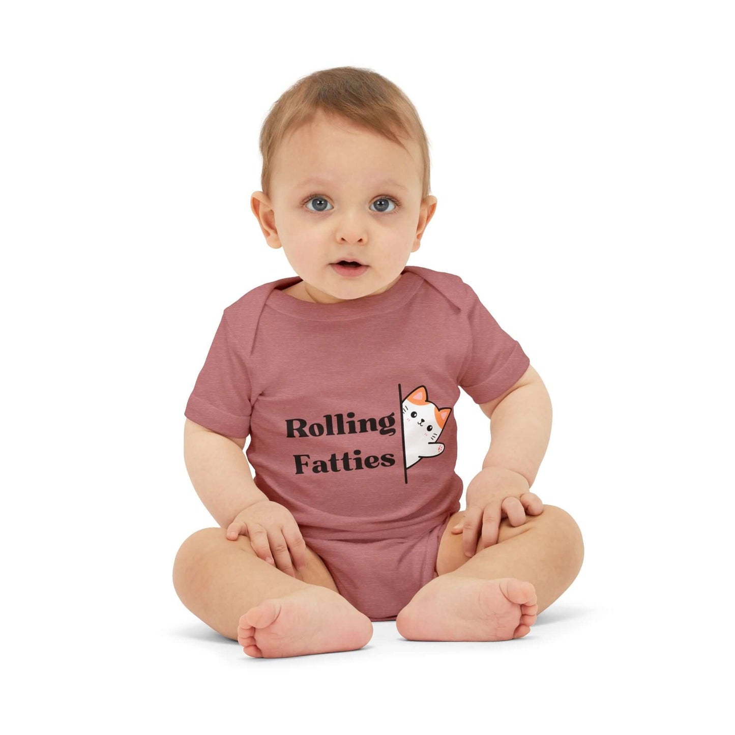 Funny Infant Jersey One Piece - "Rolling Fatties" Baby Bodysuit