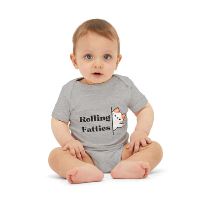Funny Infant Jersey One Piece - "Rolling Fatties" Baby Bodysuit