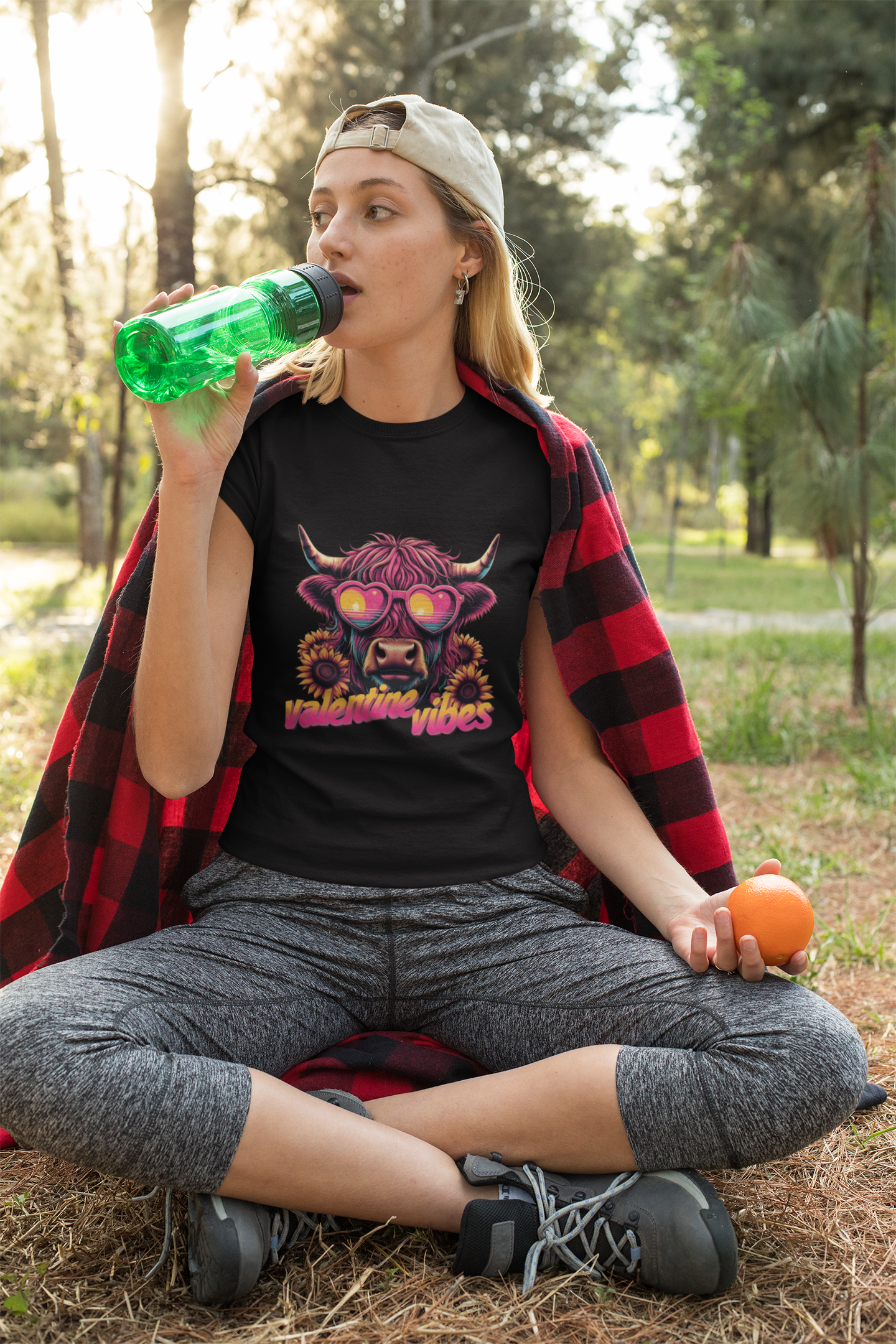 Highland Cow Valentine Vibes T-Shirt