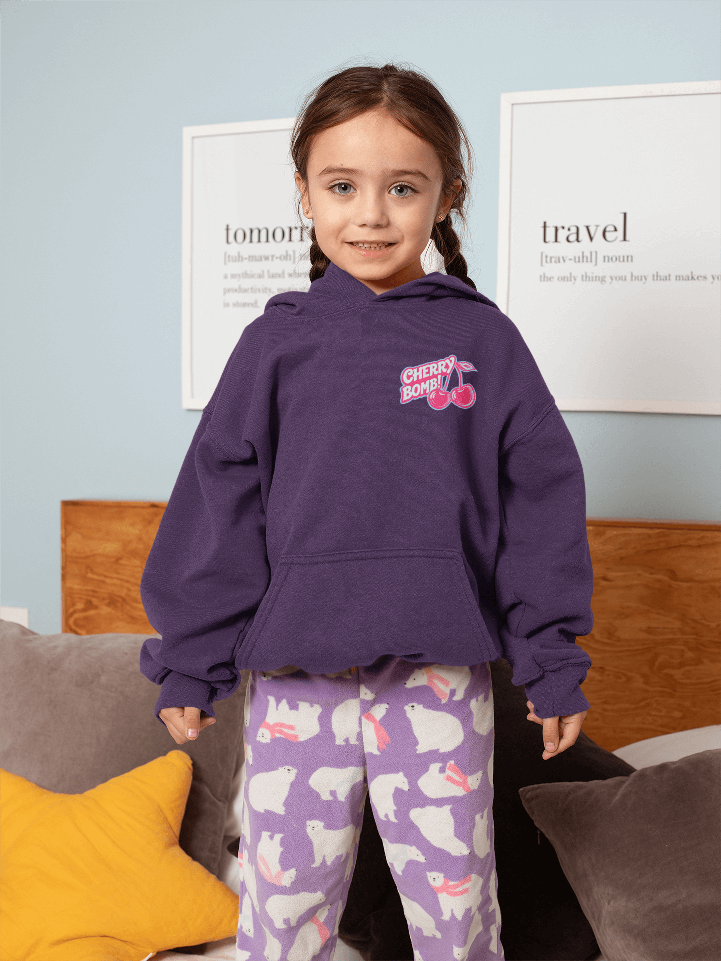 Cherry Bomb Youth Hoodie - Trendy Graphic Sweatshirt