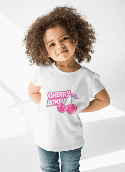 Youth Cherry Bomb Graphic Tee - Fun Summer Shirt