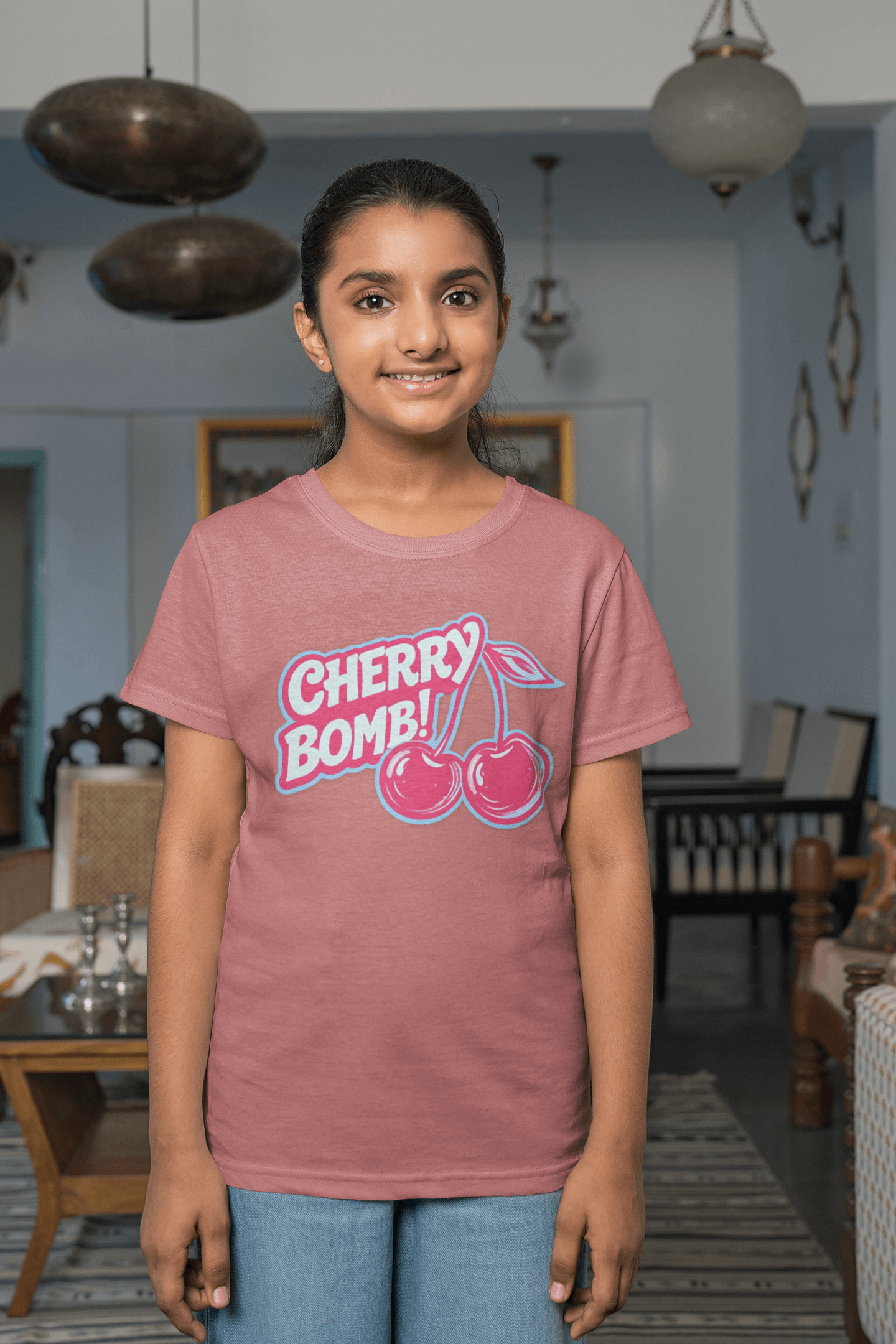 Youth Cherry Bomb Graphic Tee - Fun Summer Shirt