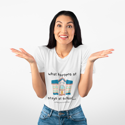 What happens at school stays at school Adult Humor T-shirt