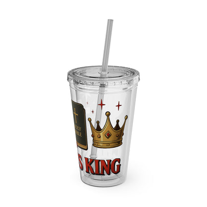 Christ is King Tumbler with Straw, 16oz