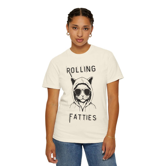 Rolling Fatties Funny Cat T-Shirt