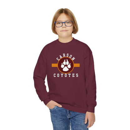Youth Coyote Sweatshirt, Cozy Crewneck for Kids, School Spirit Apparel