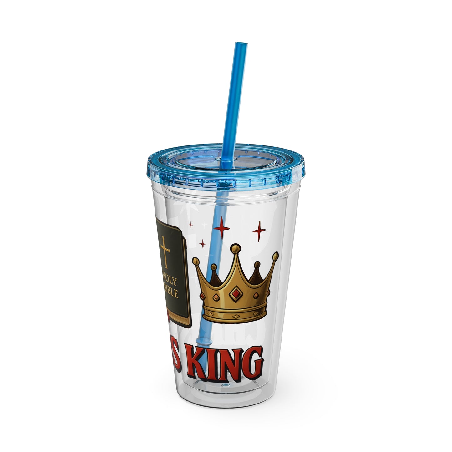 Christ is King Tumbler with Straw, 16oz