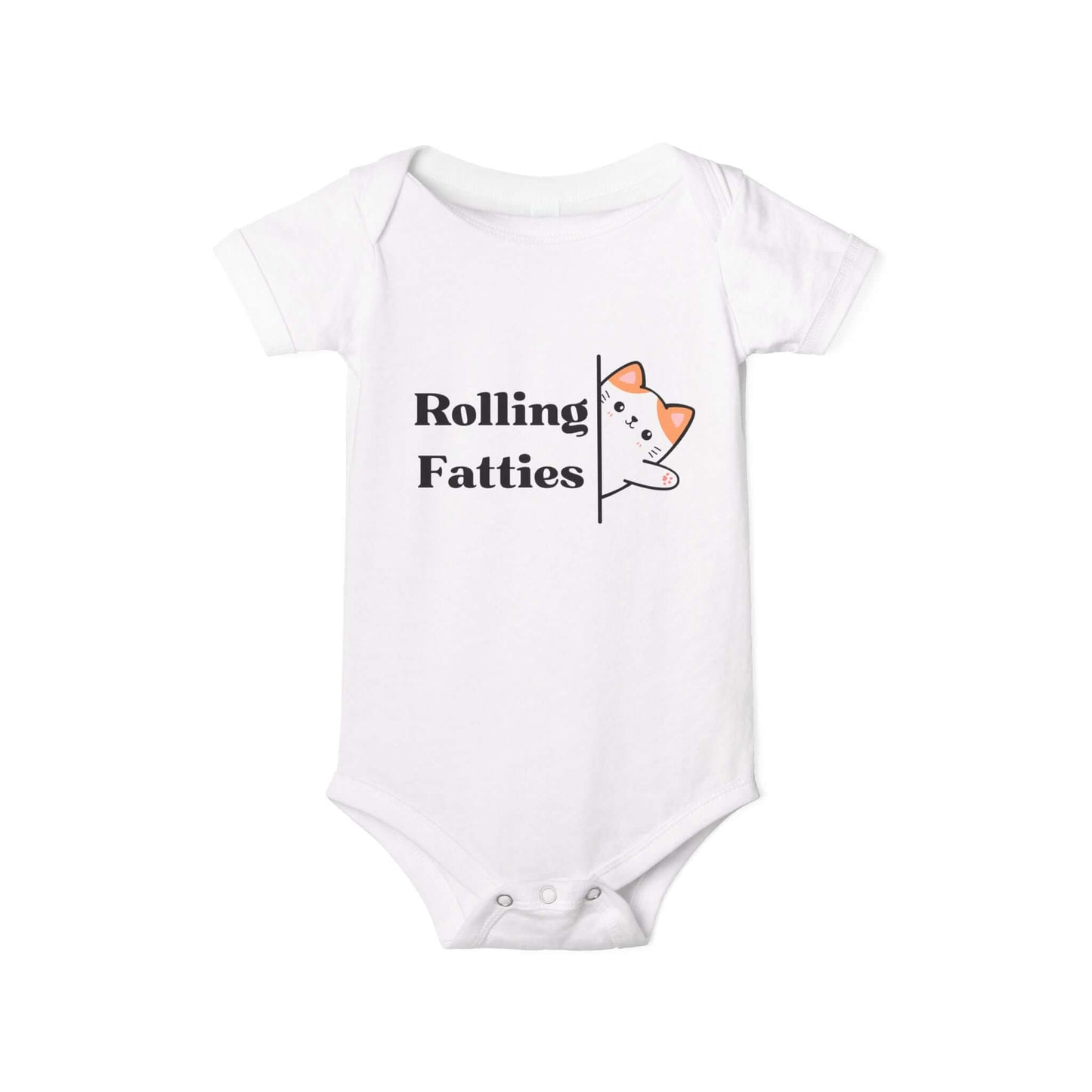 Funny Infant Jersey One Piece - "Rolling Fatties" Baby Bodysuit