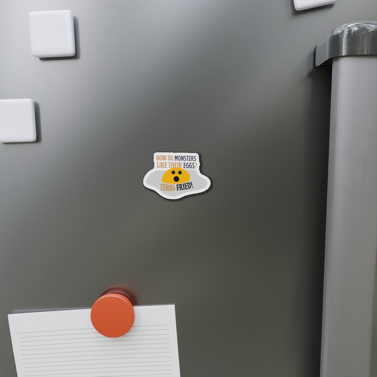 Humorous Fried Egg Monster Joke Magnet