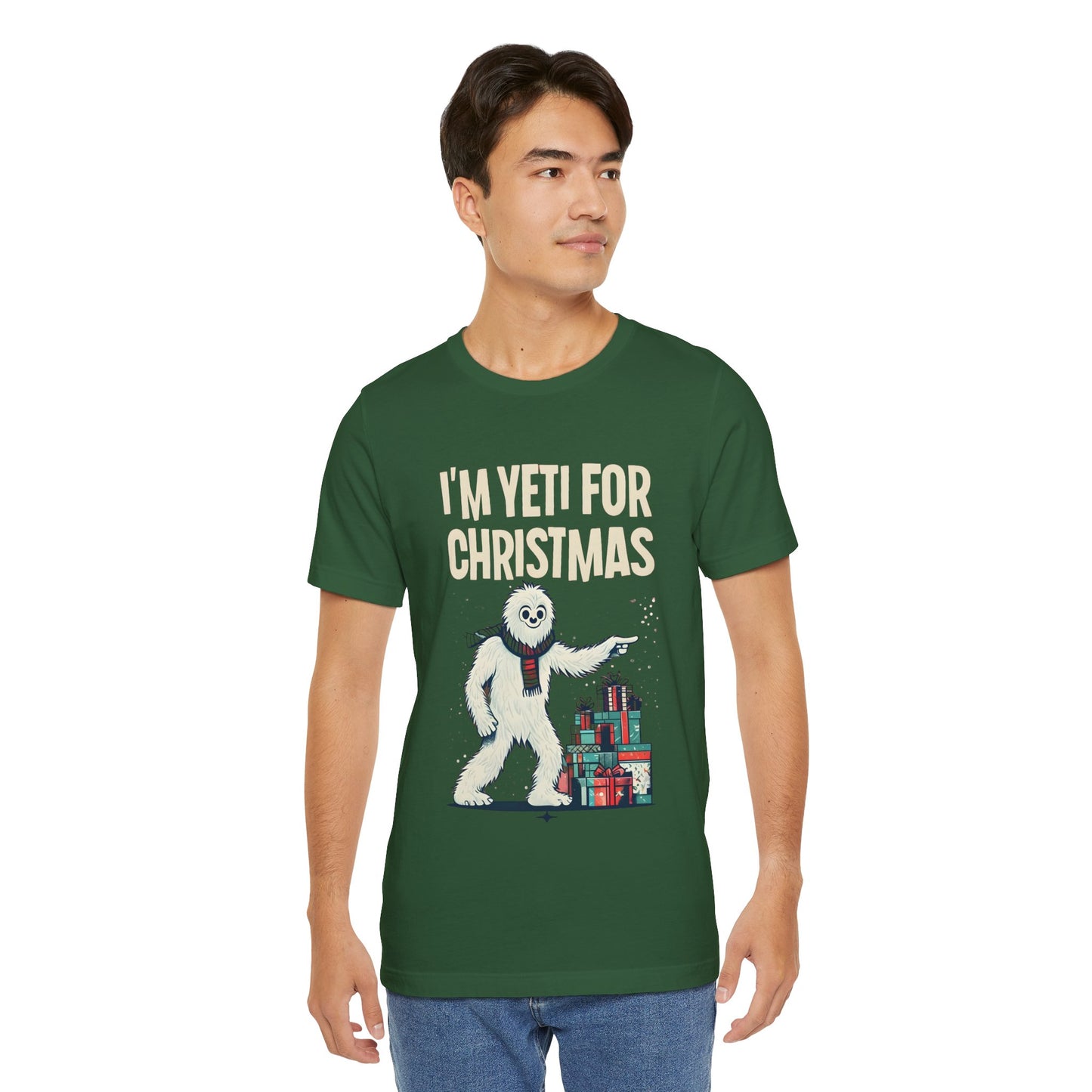 Funny Christmas T-Shirt | I’m Yeti For Christmas Tee | Holiday Pun Shirt | Cute Winter Graphic Tee | Festive Unisex Top