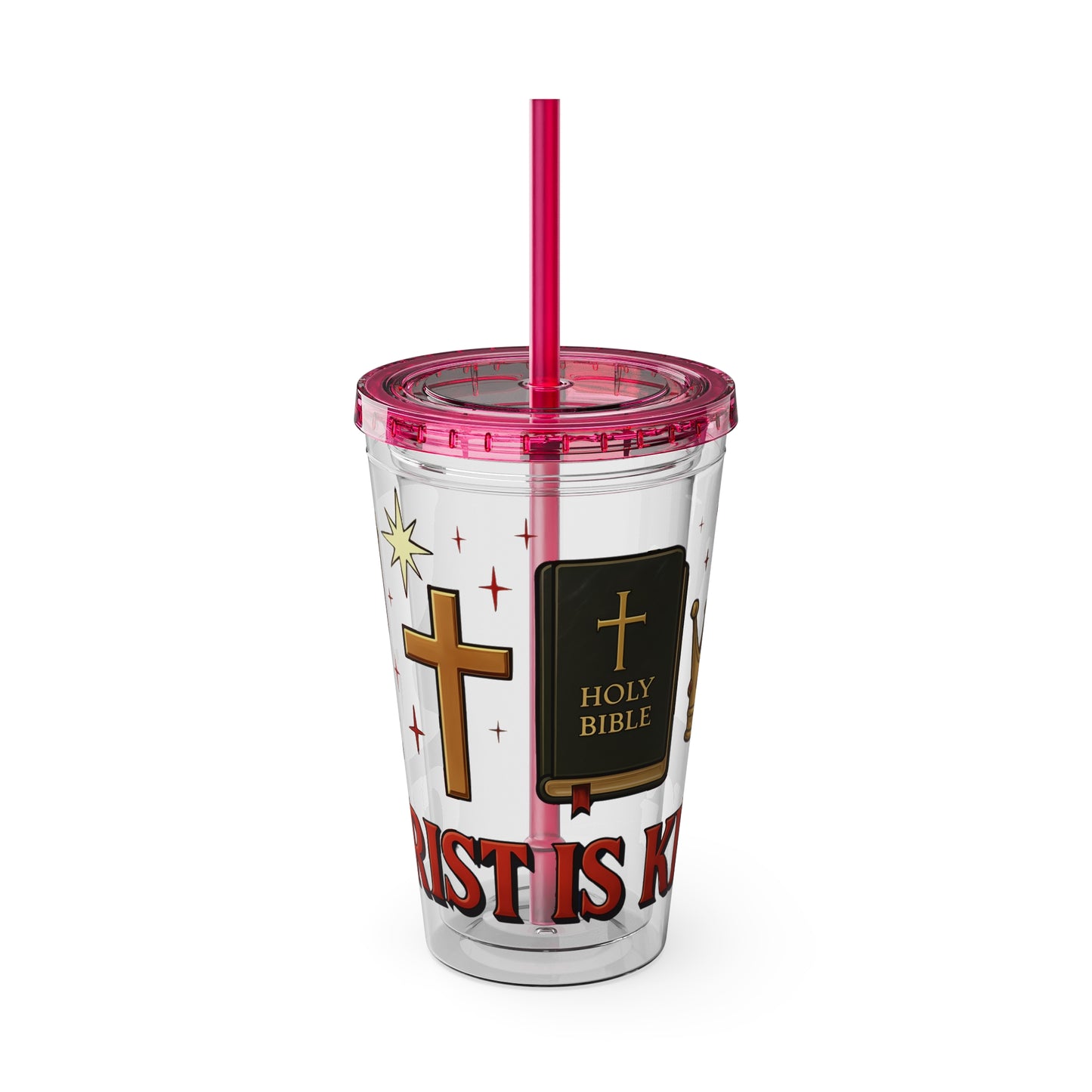 Christ is King Tumbler with Straw, 16oz