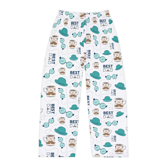Best Dad Men's Pajama Pants, Comfy Sleepwear, Father's Day Gift, Relaxation Pants, Fun Patterned Lounge Bottoms