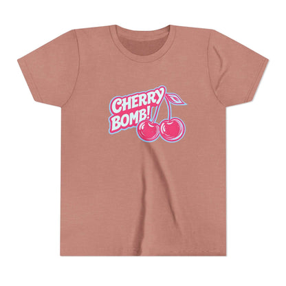Youth Cherry Bomb Graphic Tee - Fun Summer Shirt