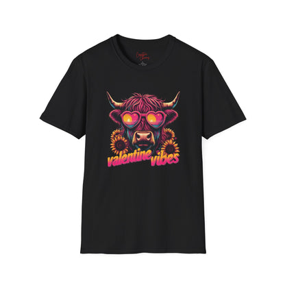 Highland Cow Valentine Vibes T-Shirt