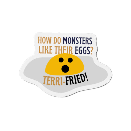 Humorous Fried Egg Monster Joke Magnet
