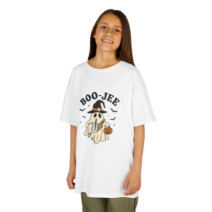 Kids Halloween T-shirt, Cute 'Boo' Graphic Tee, Fun Halloween Shirt for Kids, Spooky Kids Apparel