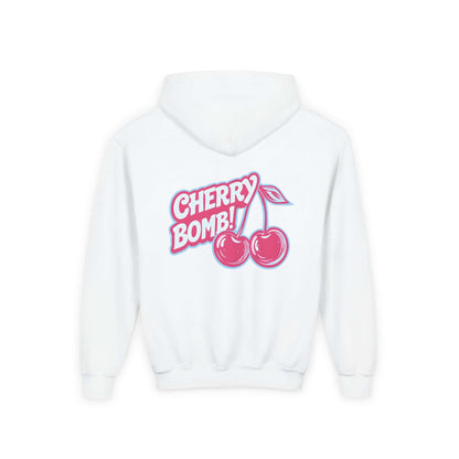 Cherry Bomb Youth Hoodie - Trendy Graphic Sweatshirt