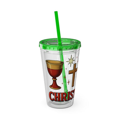 Christ is King Tumbler with Straw, 16oz