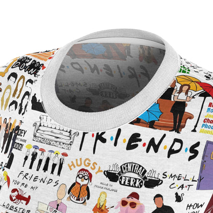 Friends TV Collage Women’s Tee All-Over Print Nostalgia Shirt