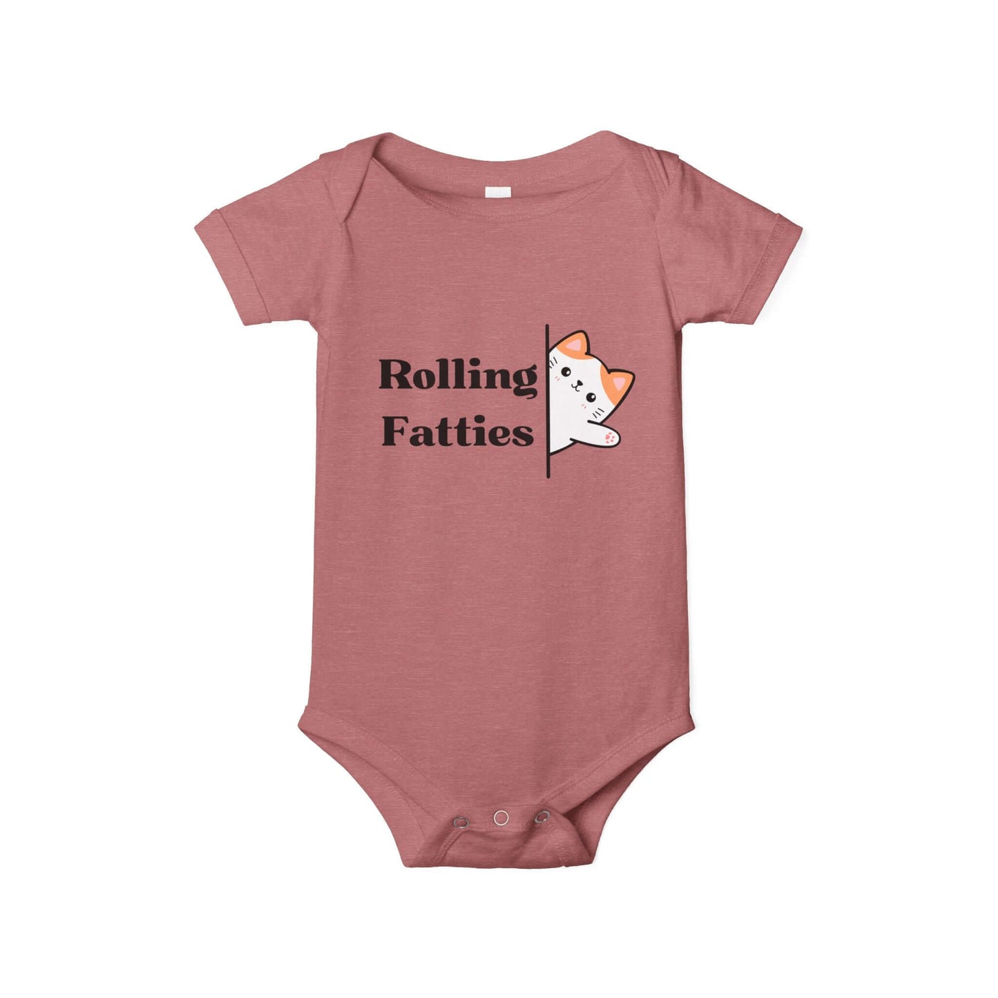 Funny Infant Jersey One Piece - "Rolling Fatties" Baby Bodysuit