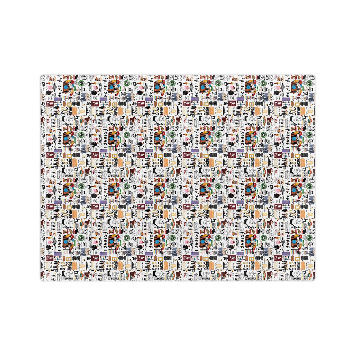 Friends Cozy Collage Velveteen Microfiber Blanket Nostalgic TV Throw for Couch Nights