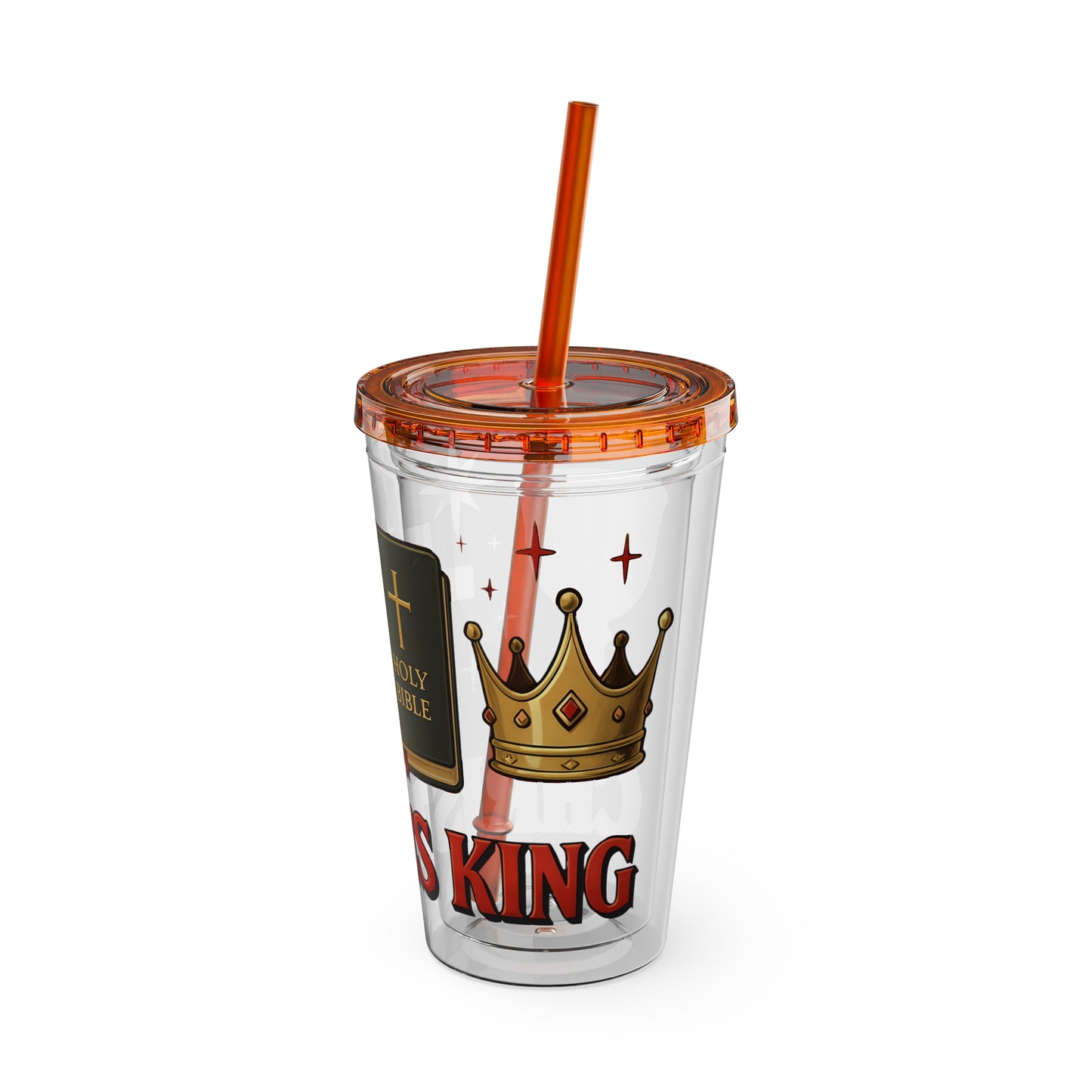 Christ is King Tumbler with Straw, 16oz
