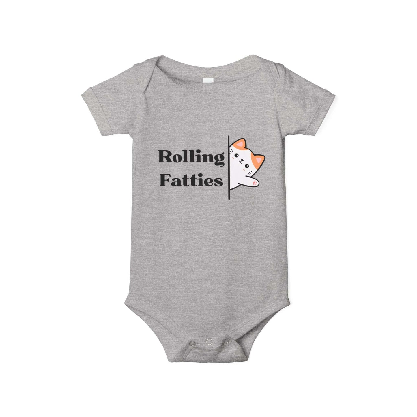 Funny Infant Jersey One Piece - "Rolling Fatties" Baby Bodysuit