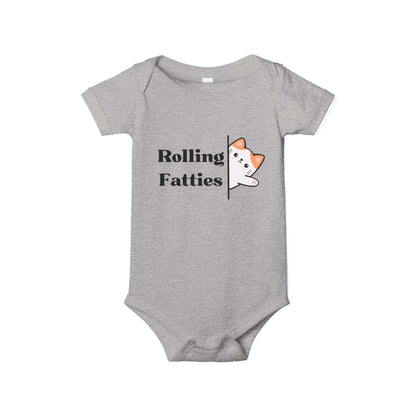 Funny Infant Jersey One Piece - "Rolling Fatties" Baby Bodysuit