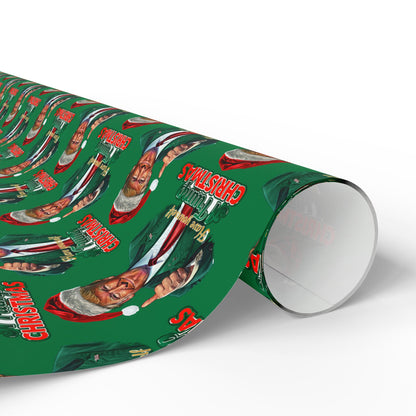 Funny Trump Christmas Wrapping Paper | Political Holiday Gift Wrap | Gag Gift Wrap | White Elephant Party Paper | Christmas Humor Wrap